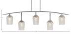 Kurve Five Light Bar in Graphite with Silver Textured Shade