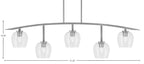 Kurve Five Light Bar in Graphite with Clear Bubble Shade