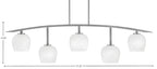 Kurve Five Light Bar in Graphite with White Marble Shade
