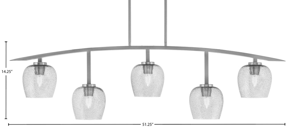 Kurve Five Light Bar in Graphite with Smoke Bubble Shade