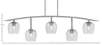 Kurve Five Light Bar in Graphite with Smoke Bubble Shade
