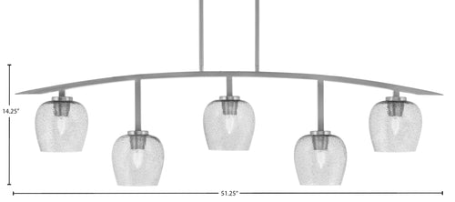 Kurve Five Light Bar in Graphite with Smoke Bubble Shade