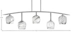 Kurve Five Light Bar in Graphite with 6" Onyx Swirl Shade