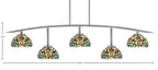 Kurve Five Light Bar in Graphite with Kaleidoscope Art Glass Shade