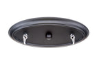 Oxford Four Light Bar in Chrome & Matte Black with 16" Matte Black Double Bubble Metal Shade Shade