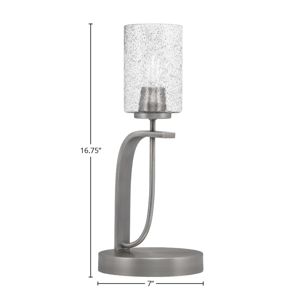 Cavella One Light Table Lamp in Graphite with 4" Smoke Bubble Shade