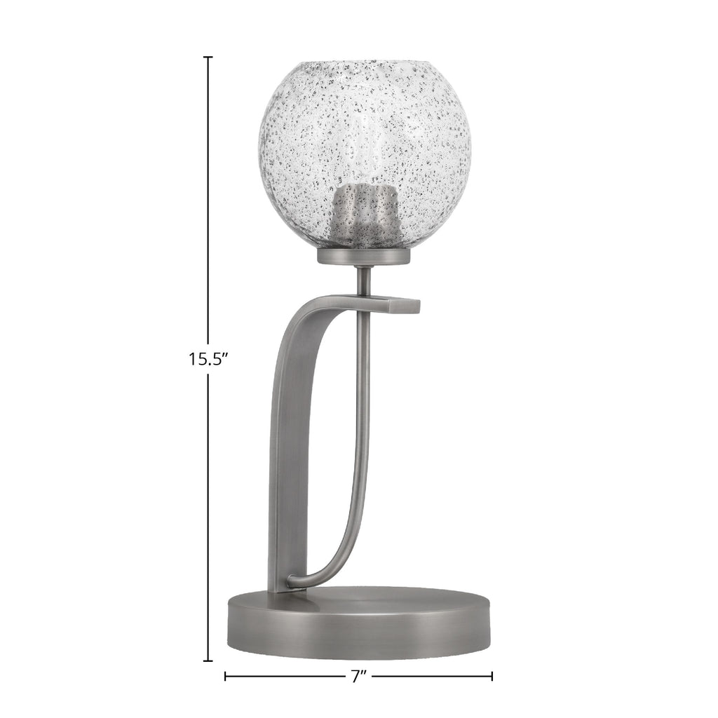 Cavella One Light Table Lamp in Graphite with 5.75" Smoke Bubble Shade