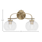 Cavella Four Light Chandelier in New Age Brass with 7" Clear Bubble Shade