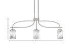 Cavella Three Light Island Pendant in Graphite with 4" Onyx Swirl Shade