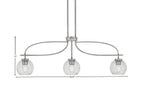 Cavella Three Light Island Pendant in Graphite with 5.75" Smoke Bubble Shade