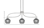 Cavella Three Light Island Pendant in Graphite with 6" Smoke Textured Shade