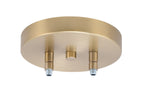 Cavella Three Light Island Pendant in New Age Brass with 7" Clear Bubble Shade