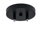Cavella Three Light Island Pendant in Matte Black with 6" Smoke Bubble Shade
