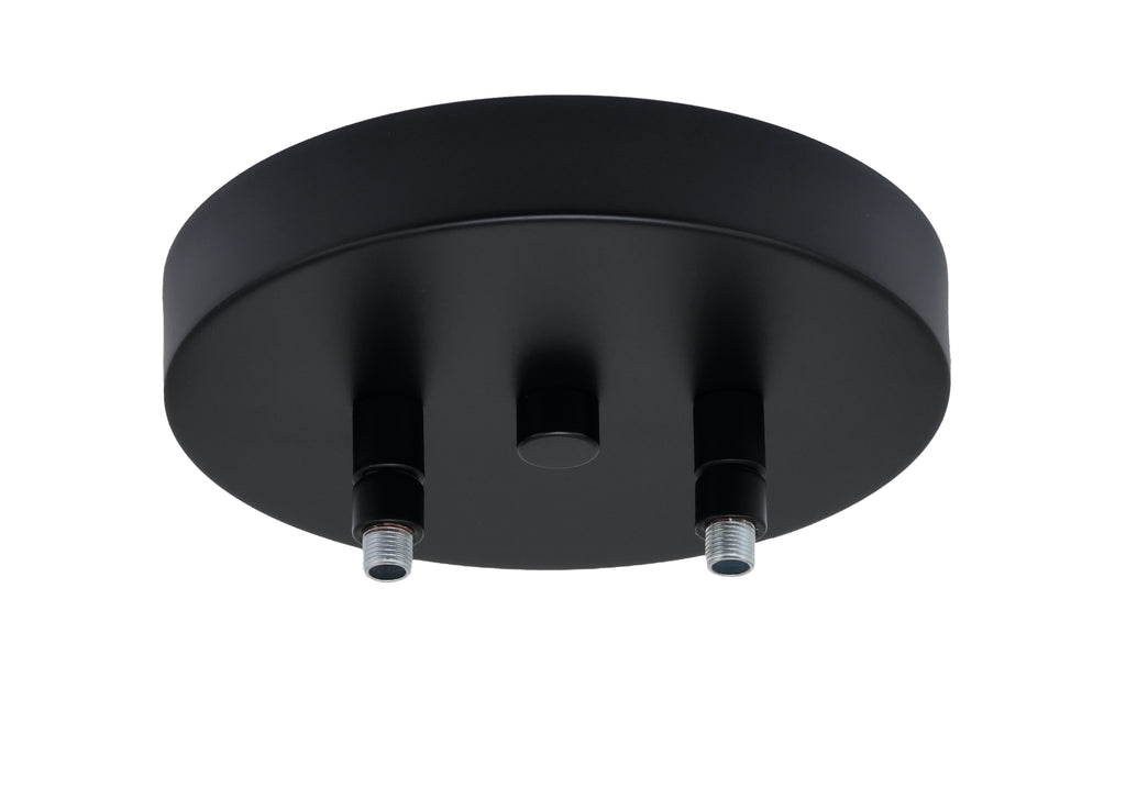Cavella Three Light Island Pendant in Matte Black with 10" Gray Matrix Shade