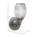 Any One Light Wall Sconce in Brushed Nickel with 5" Black Fusion Shade
