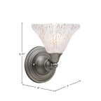 Any One Light Wall Sconce in Brushed Nickel with 7" Frosted Crystal Shade