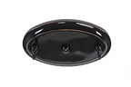 Square Three Light Bar in Black Copper with 14 "Santa Cruz Art Glass Shade