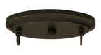 Square Three Light Bar in Dark Granite with 14" Santa Cruz Art Glass Shade