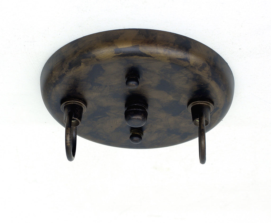 Square Four Light Bar in Bronze with 14" Santa Cruz Art Glass Shade