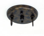 Square Four Light Bar in Bronze with 14" Santa Cruz Art Glass Shade