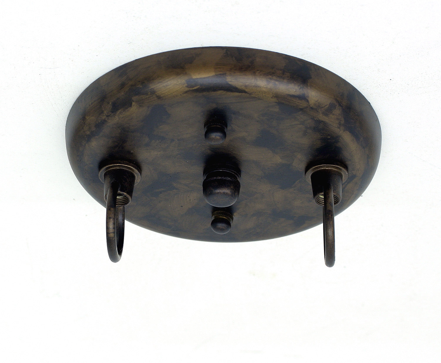 Square Four Light Bar in Bronze with 14" Santa Cruz Art Glass Shade