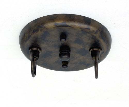 Square Four Light Bar in Bronze with 14" Santa Cruz Art Glass Shade