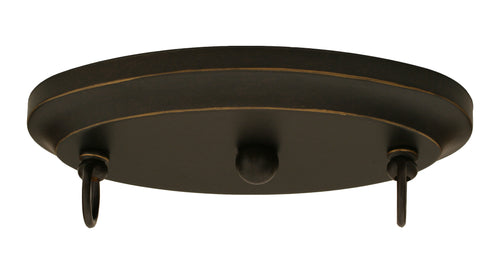 Square Four Light Bar in Dark Granite with 14" Santa Cruz Art Glass Shade