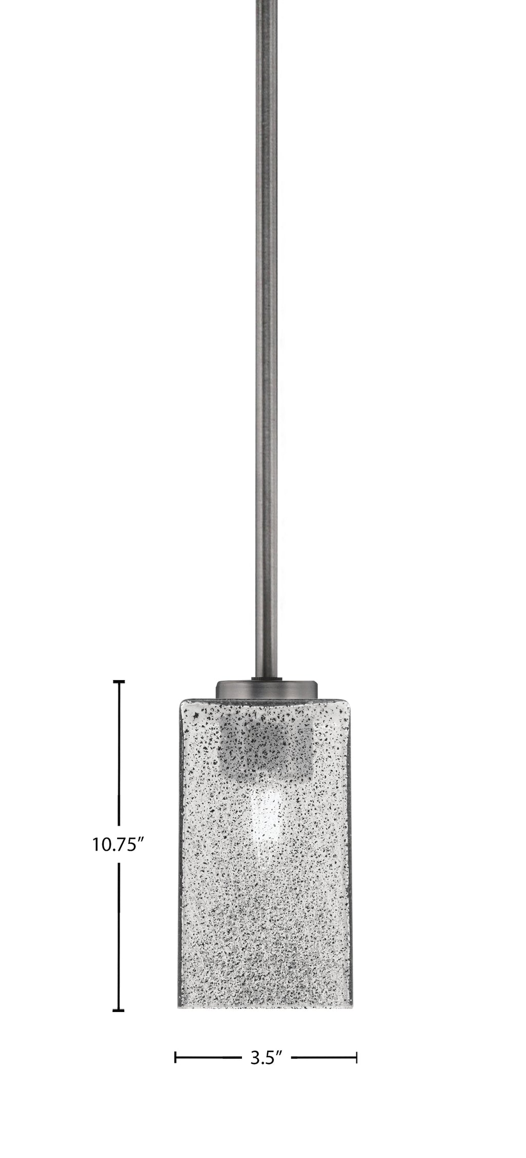 Atlas One Light Mini Pendant in Graphite with Smoke Bubble Shade