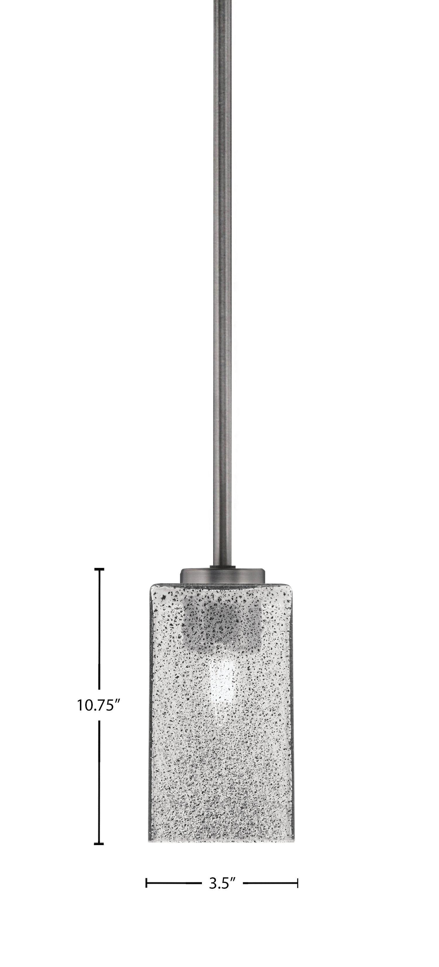 Atlas One Light Mini Pendant in Graphite with Smoke Bubble Shade