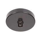 Atlas Three Light Chandelier in Matte Black with 4" Gray Matrix Shade