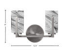 Atlas Two Light Bath Bar in Graphite with Onyx Swirl Shade