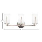 Atlas Three Light Bath Bar in Graphite with 4" White Matrix Shade