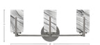 Atlas Three Light Bath Bar in Graphite with Onyx Swirl Shade