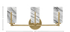 Atlas Three Light Bath Bar in New Age Brass with Onyx Swirl Shade