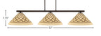 Atlas Three Light Bar in Dark Granite with 16" Chocolate Icing Shade