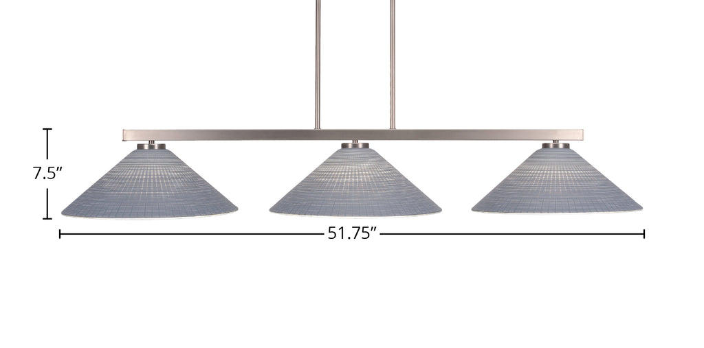 Atlas Three Light Bar in Graphite with 16" Gray Matrix Shade