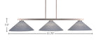 Atlas Three Light Bar in Graphite with 16" Gray Matrix Shade
