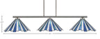 Atlas Three Light Bar in Graphite with 16" Sea Ice Art Glass Shade