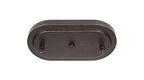 Atlas Three Light Bar in Dark Granite with 16" Dark Granite Double Bubble Metal Shades Shade