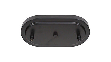 Atlas Three Light Bar in Matte Black with 13" Chrome Double Bubble Metal Shades Shade