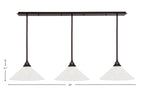 Any Three Light Multi Light Pendant in Dark Granite with 16" Gold Ice Shade