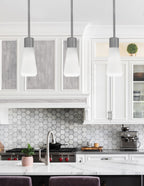 Everleigh One Light Mini Pendant in Graphite with White Opal Shade
