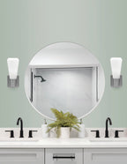 Everleigh One Light Wall Sconce in Graphite with White Opal Shade