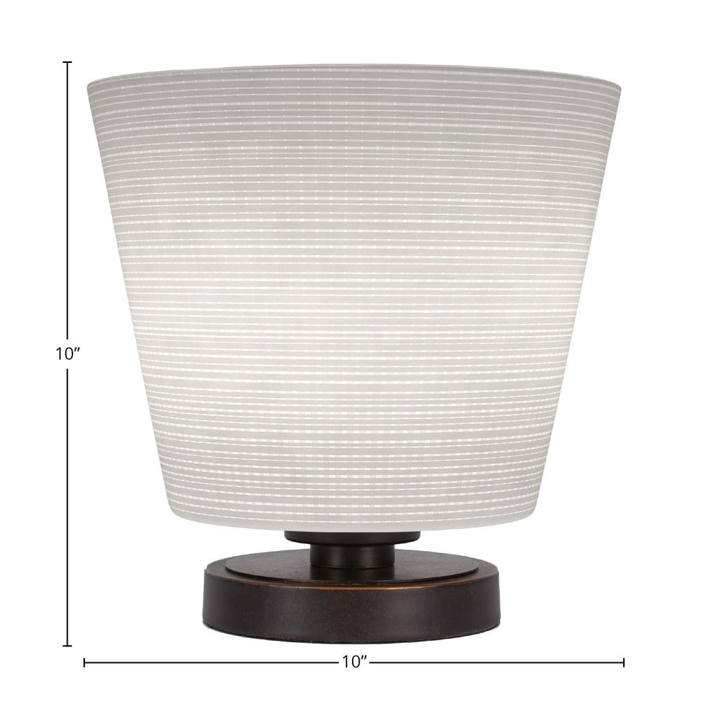 Luna One Light Table Lamp in Dark Granite with 10" White Matrix Shade