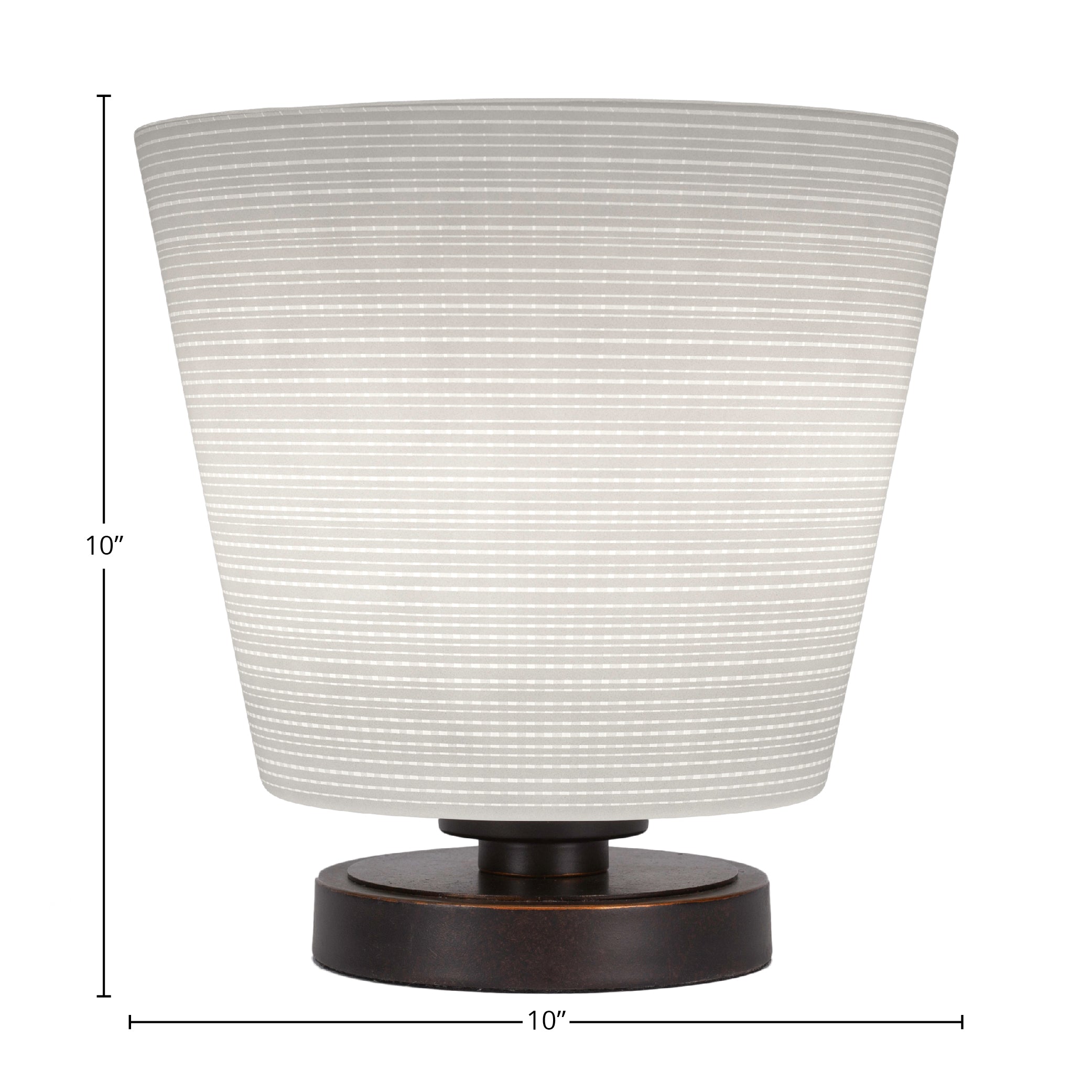Luna One Light Table Lamp in Dark Granite with 10" White Matrix Shade