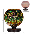 Luna One Light Table Lamp in Dark Granite with 8.5" Copper Fire Shade