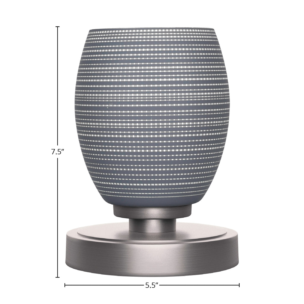 Luna One Light Table Lamp in Graphite with 5" Gray Matrix Shade