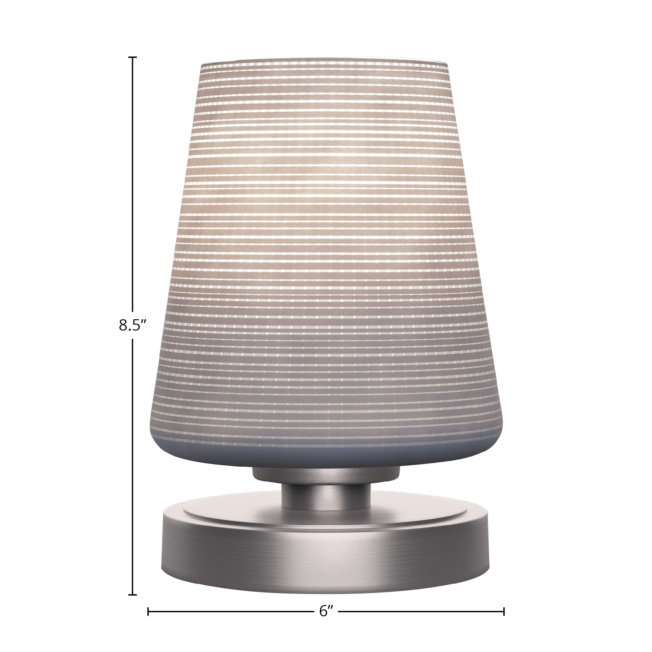 Luna One Light Table Lamp in Graphite with 6" Gray Matrix Shade