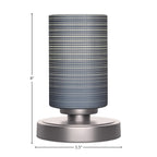 Luna One Light Table Lamp in Graphite with 4" Gray Matrix Shade