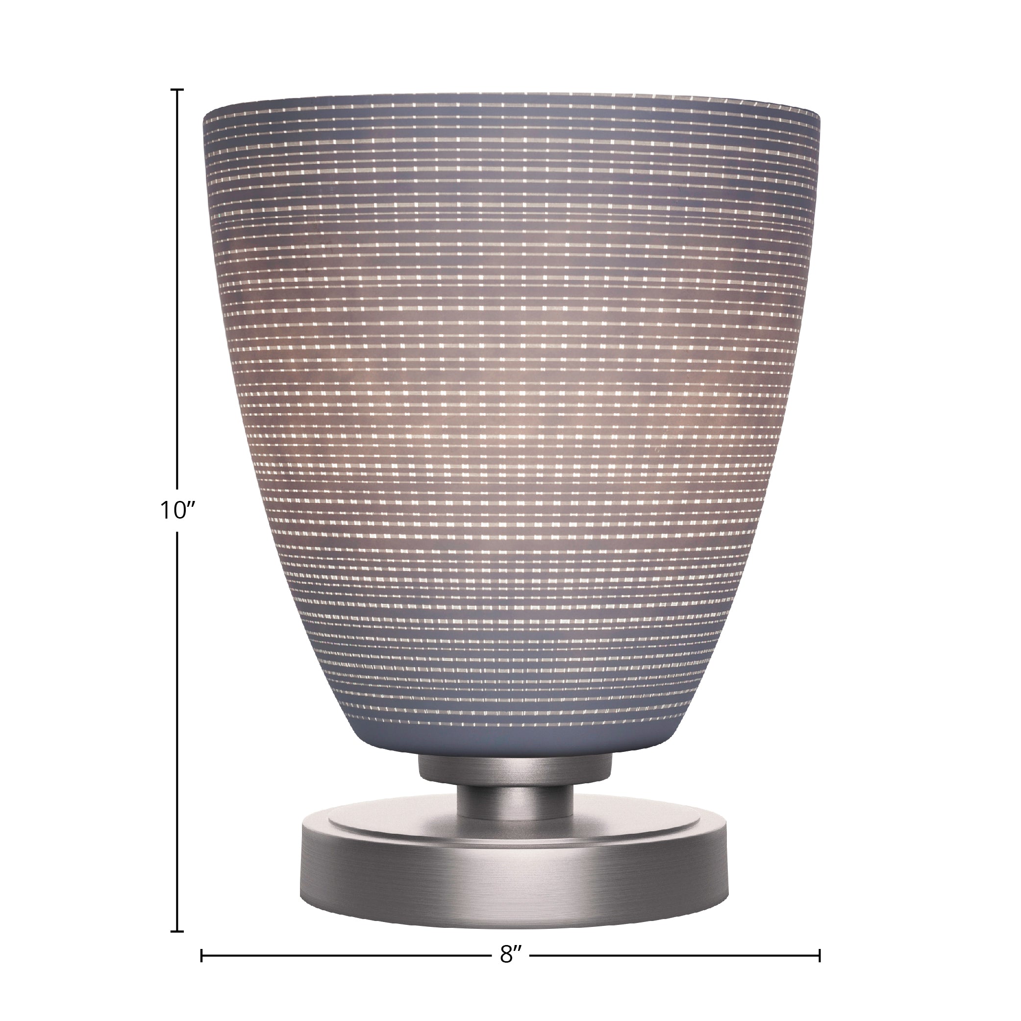 Luna One Light Table Lamp in Graphite with 8" Gray Matrix Shade